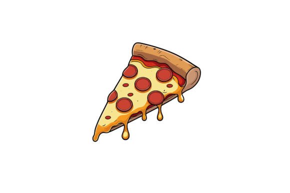A Slice of Pepperoni Pizza Vector Design