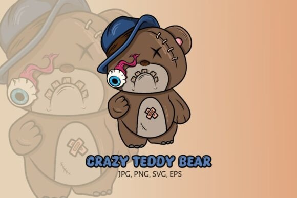 Crazy Teddy Bear Clipart Creepy Cute: A New Wave in Digital Design