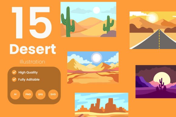 Evaluating the Desert Landscape Illustration Pack for Your Design Projects