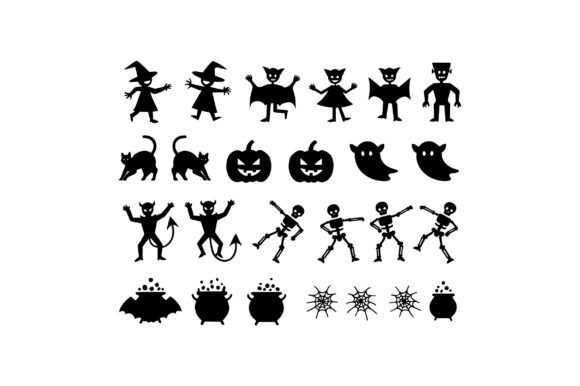 Halloween Silhouette Collection: A Spooky Design Resource