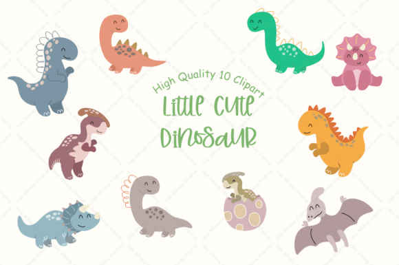 Little Cute Dinosaur: A Hand-Drawn Illustration Set for Modern Creators