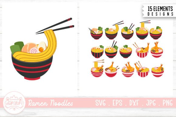 Noodle in the Bowl Clipart Bundle: A Strategic Asset for Design and Branding