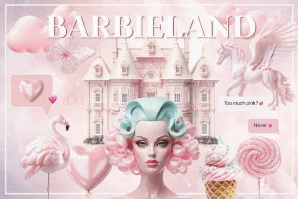 Pink Doll Collage Paper Art Clipart Pack: A Strategic Asset for Modern Branding