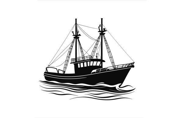 Silhouette of a Fishing Boat: A Strategic Asset for Design Workflows