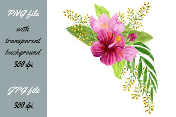 Tropical Hibiscus Flower Palm Leaf PNG: A Versatile Digital Asset for Creators