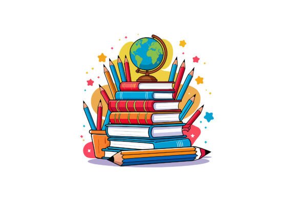 Unlocking Creativity with Vector Art of Stack of Books