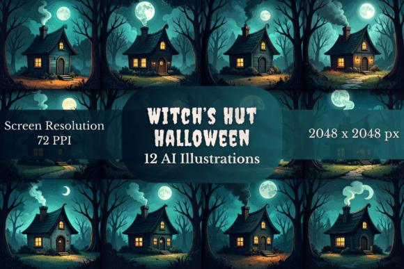 Witch’s Hut Halloween Illustrations Set: A Guide to Spooky Digital Design